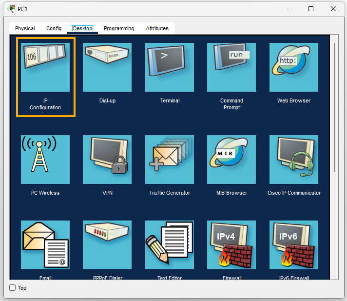 ip configuration in packet tracer
