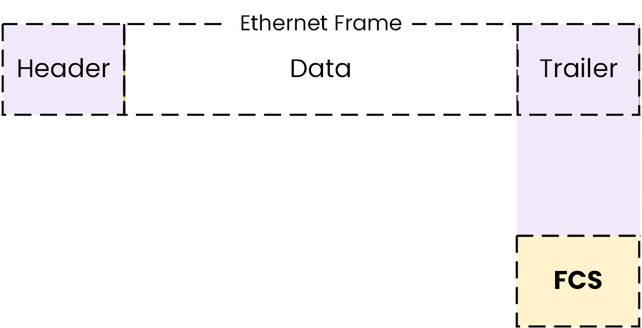 Ethernet frame trailer highlighting the Frame Check Sequence (FCS)