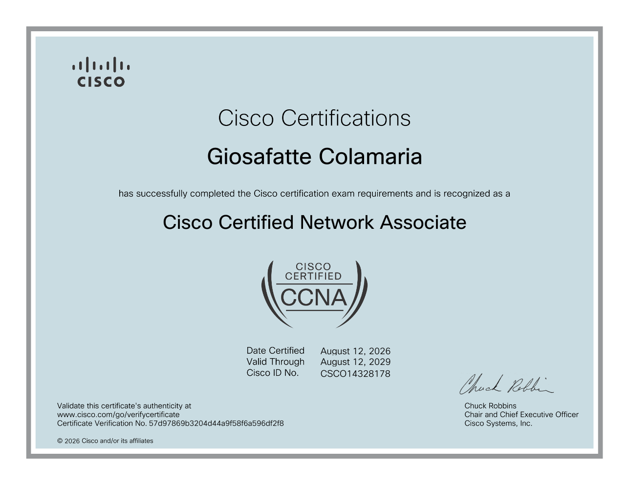 giosafatte colamaria ccna certification