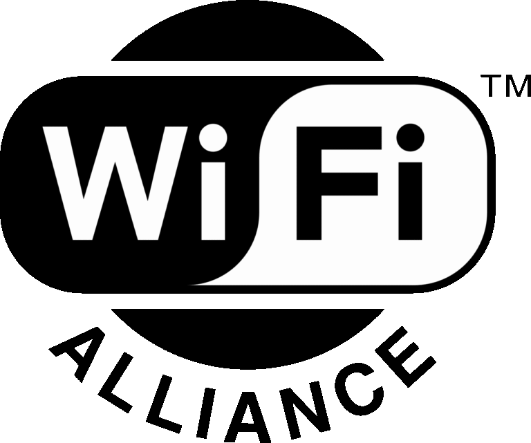 Wi-Fi Alliance logo certifying device interoperability and compliance with IEEE 802.11 wireless standards.
